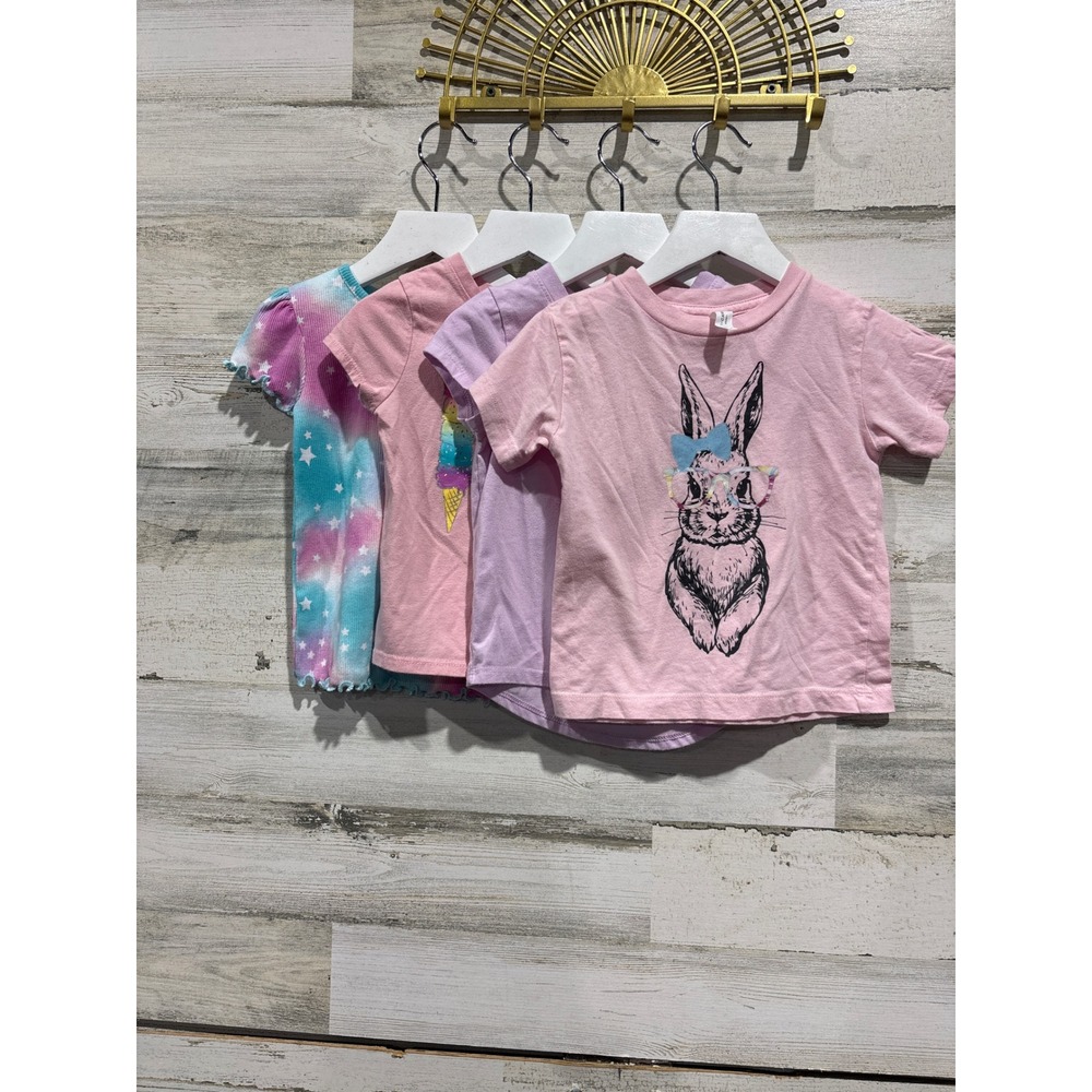 T-Shirt Bundle Girls 2T Graphic Cotton Playwear